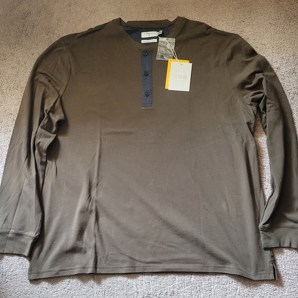 PHILLIP LIM 3.1 Khaki Long Sleeve Henley shirt Target 20th Anniversary size XXL